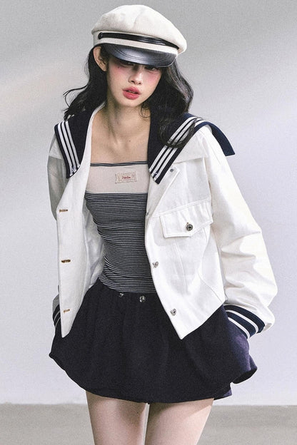 Luxury Denim Cargo Jacket