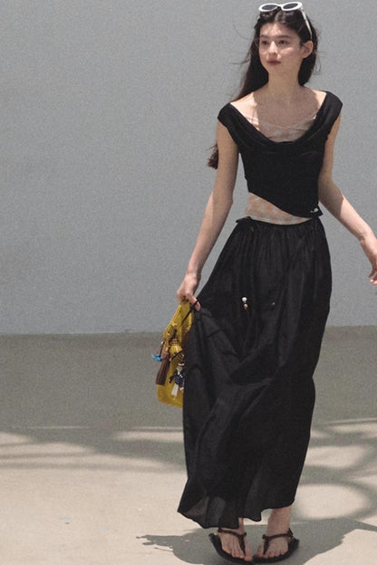 Summer Ruffled Camisole Skirt Set-Up