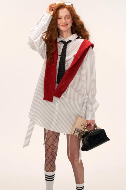 Long Striped Long Sleeve Shirt