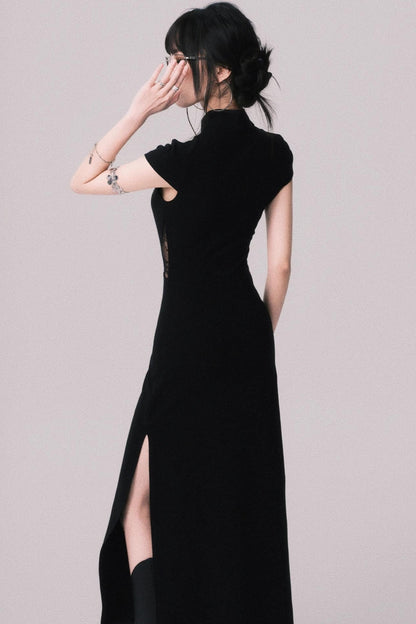 Retro Mermaid Lace Cheongsam Dress