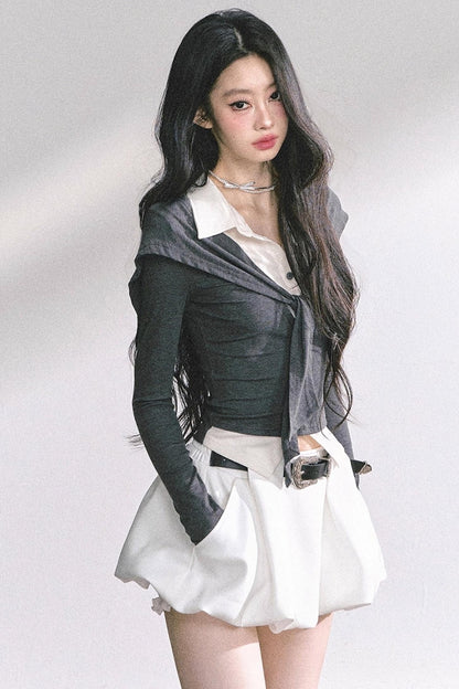 Autumn Waist Slimming Long-Sleeved Tops