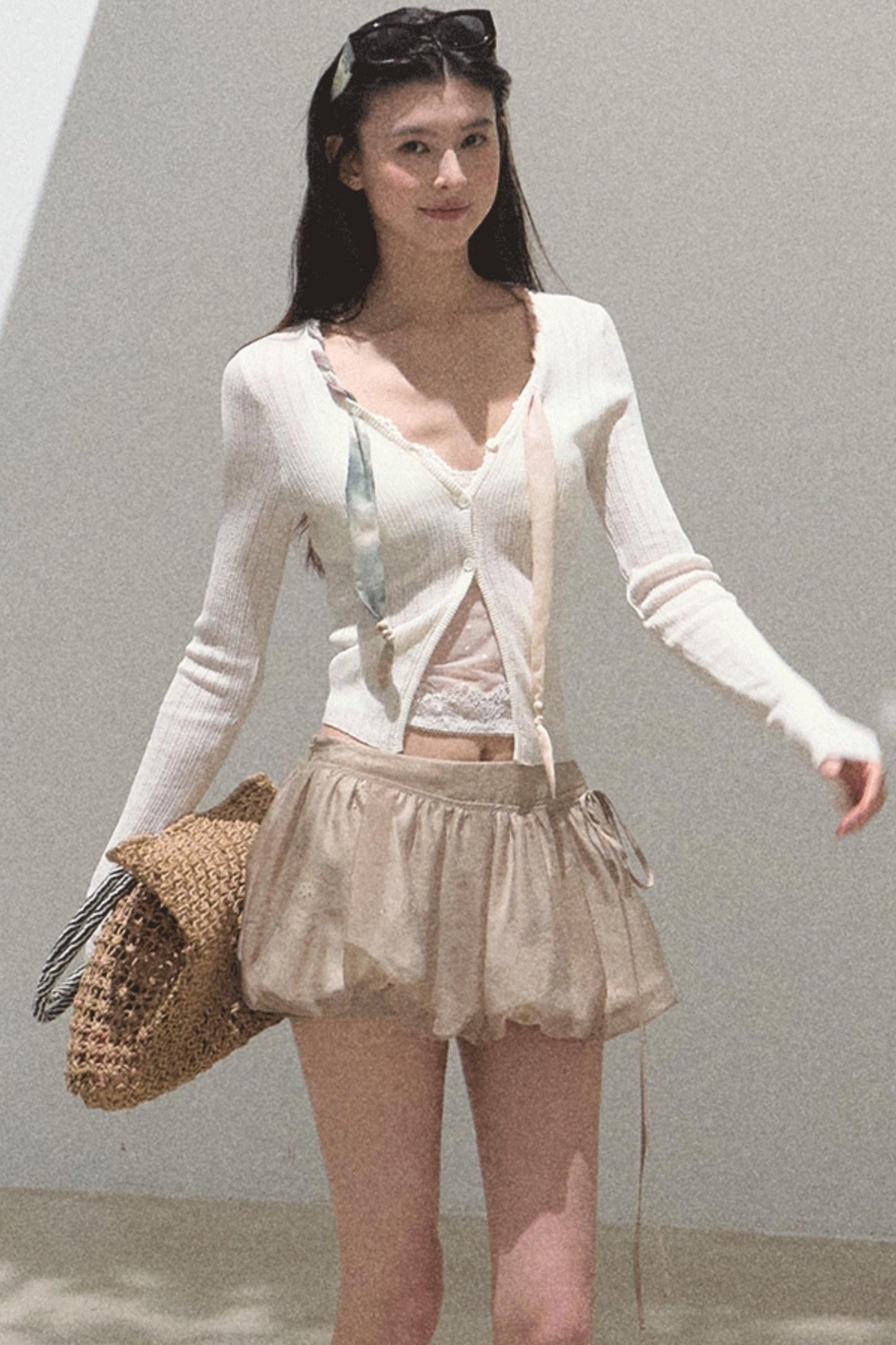 Floral Peplum Culottes Skirt Set