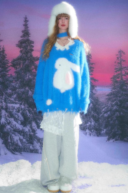 Gray Bow Wide-Leg Sweatpants