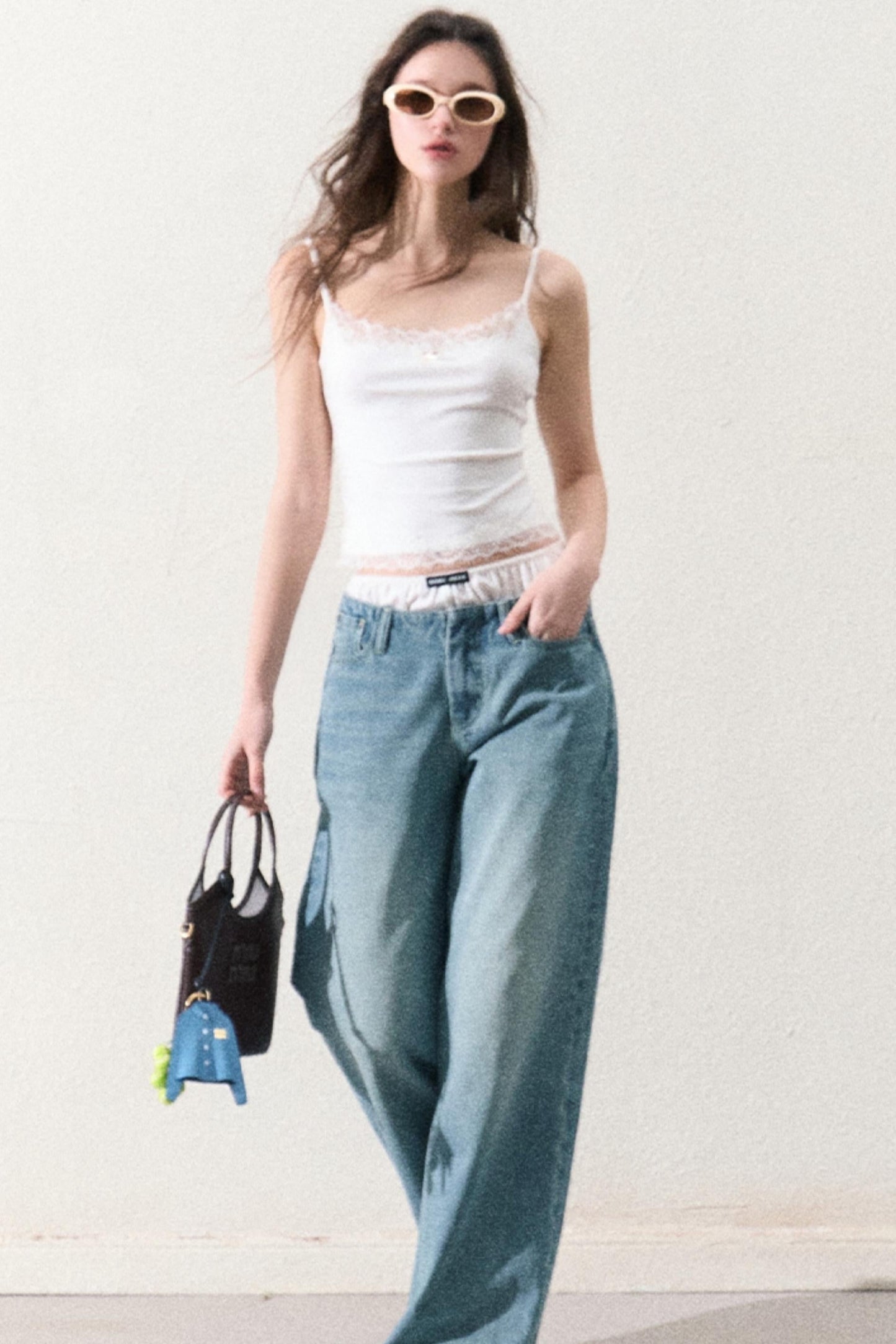 Slim Lace Strap Base Layer Top