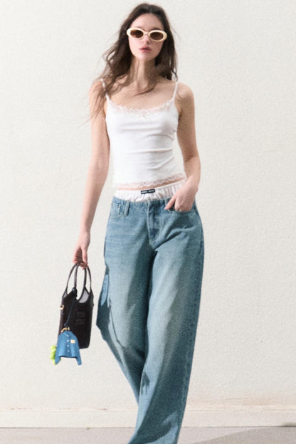 Slim Lace Strap Base Layer Top