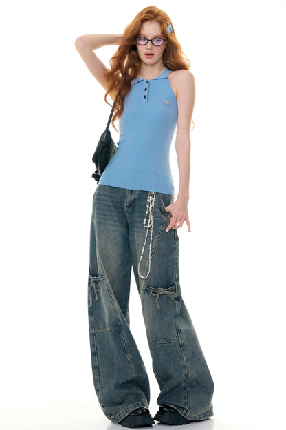 Denim Asymmetry Fit Pants