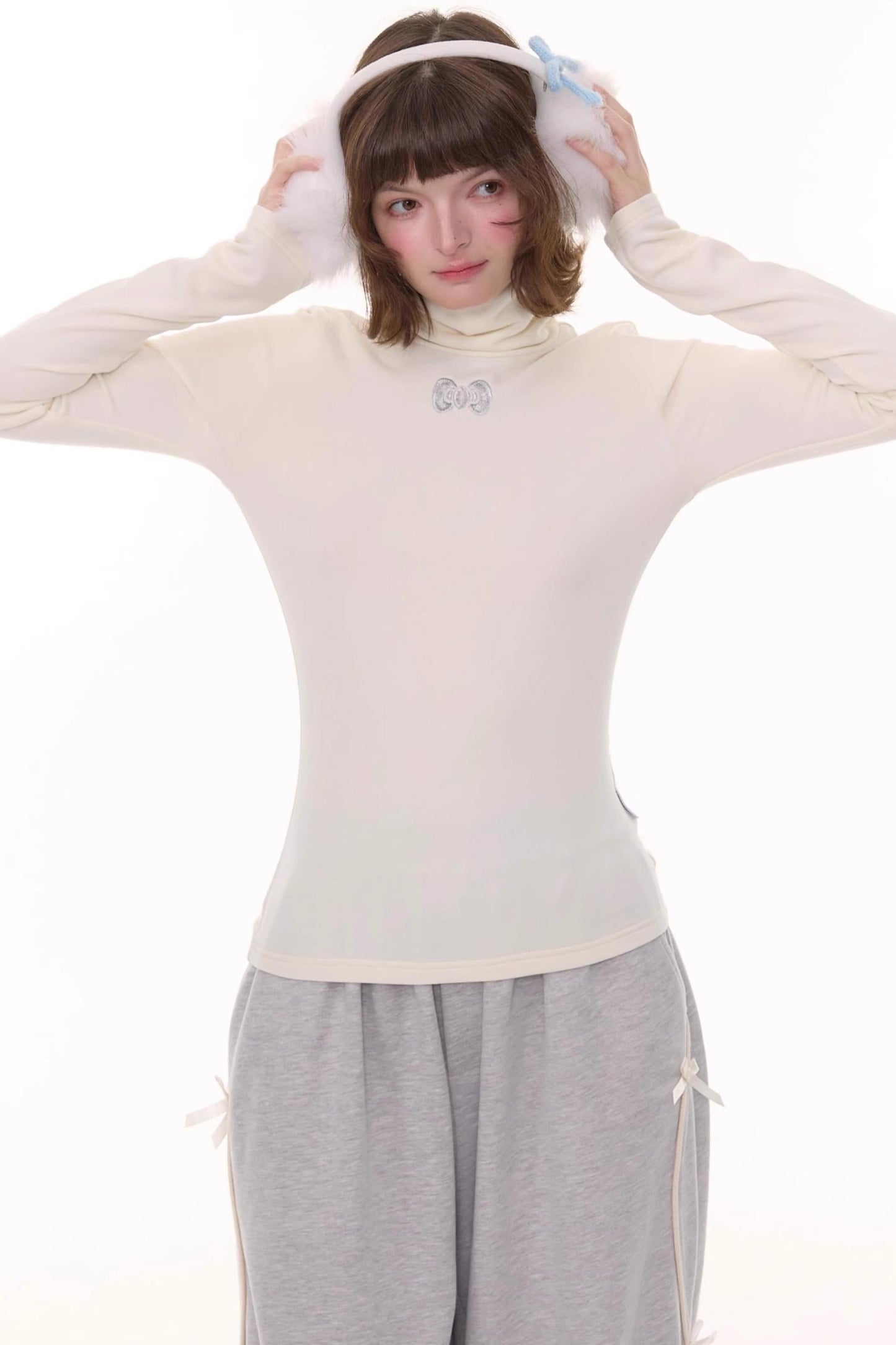 Autumn Retro High Neck Knitted Top