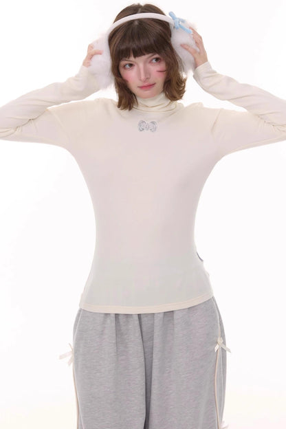 Autumn Retro High Neck Knitted Top