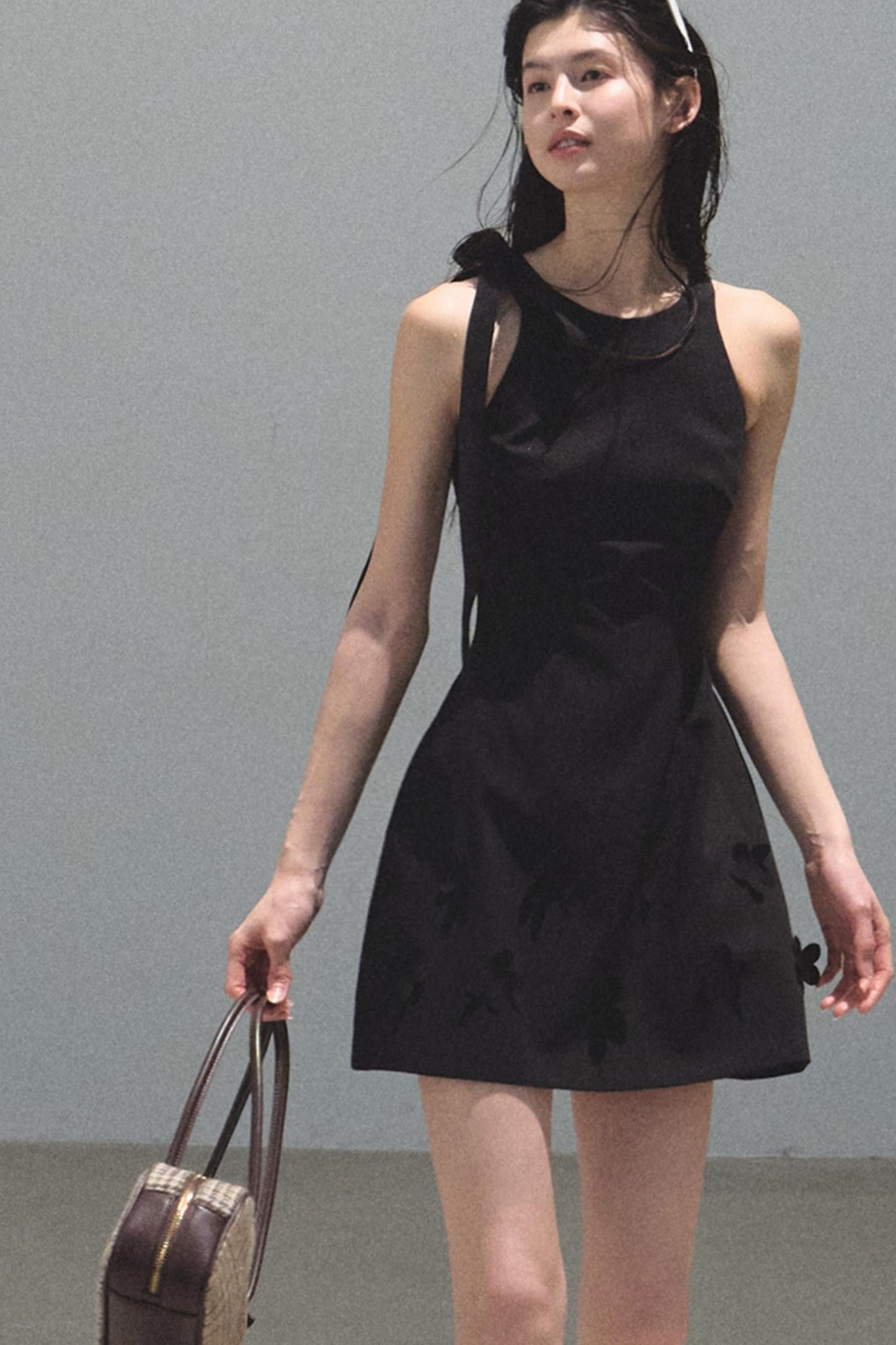 Summer Stars Floral Ribbon Racer Dress