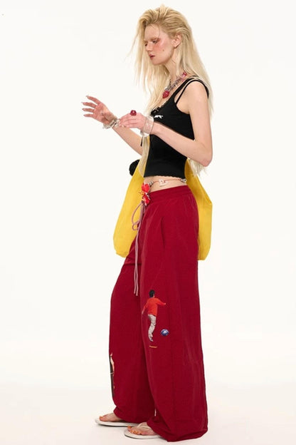 Summer Polka Dot Wide Leg Pants