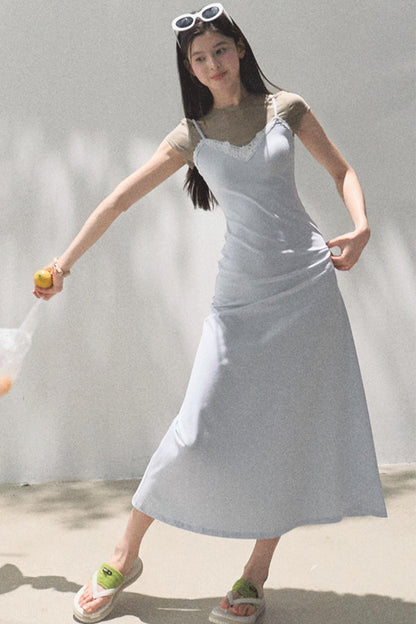 Waist-Cinching Crocodile Dress