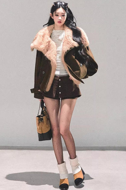 Black Autumn A-Line Shorts