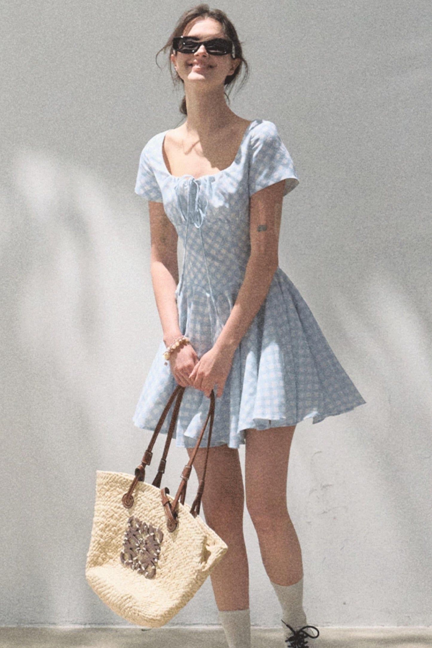 Sweet Bow Tie Mini Dress