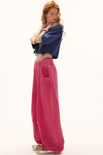 Luxe Loose-Leg Sports Pants