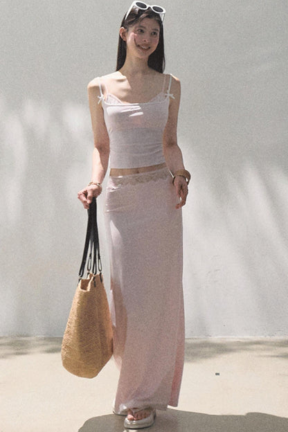 Stretch Chambray Camisole Set