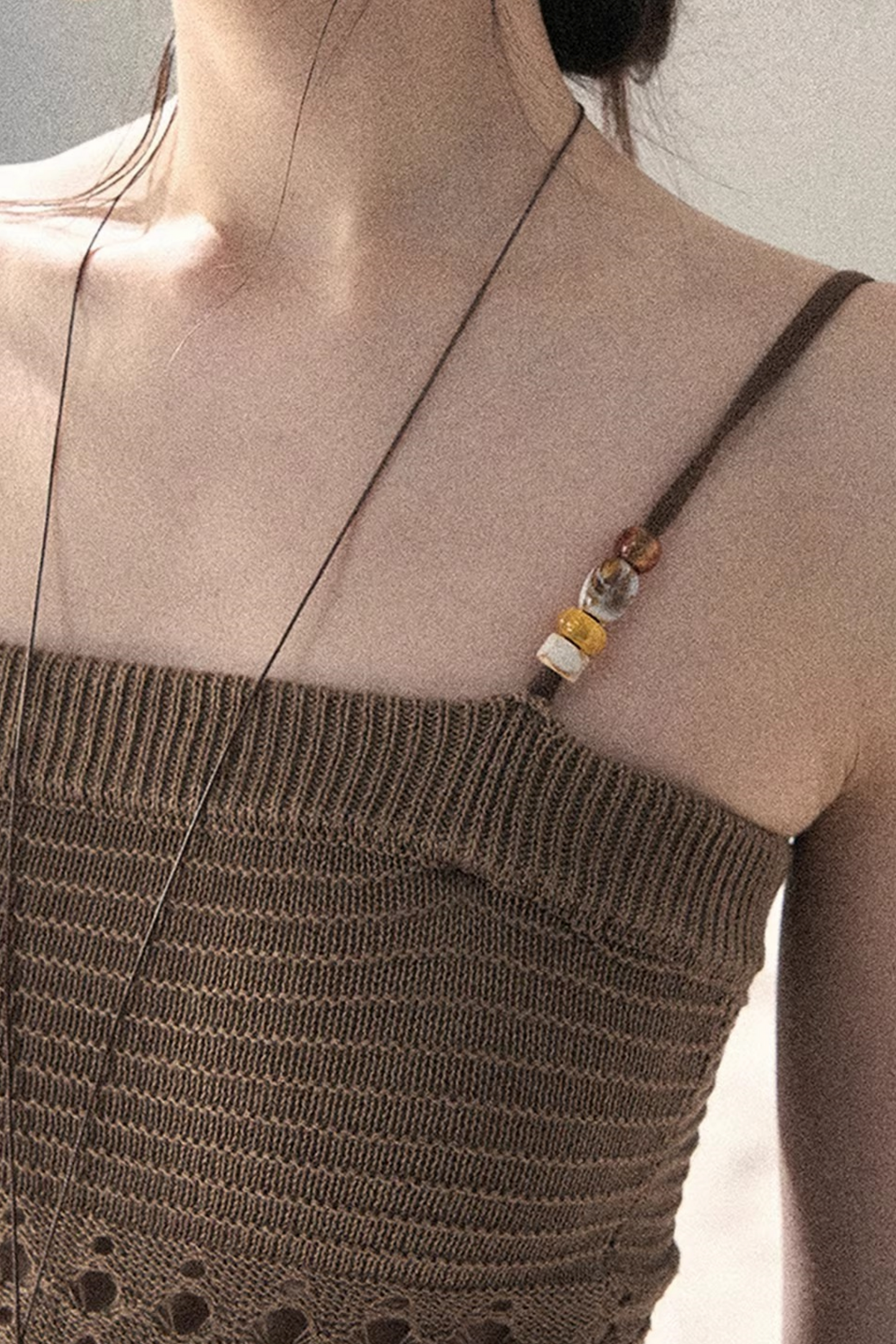 ニット ホロウアウト サマートップス