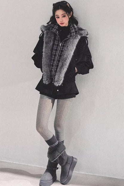 Plaid Padded Cotton Jacket