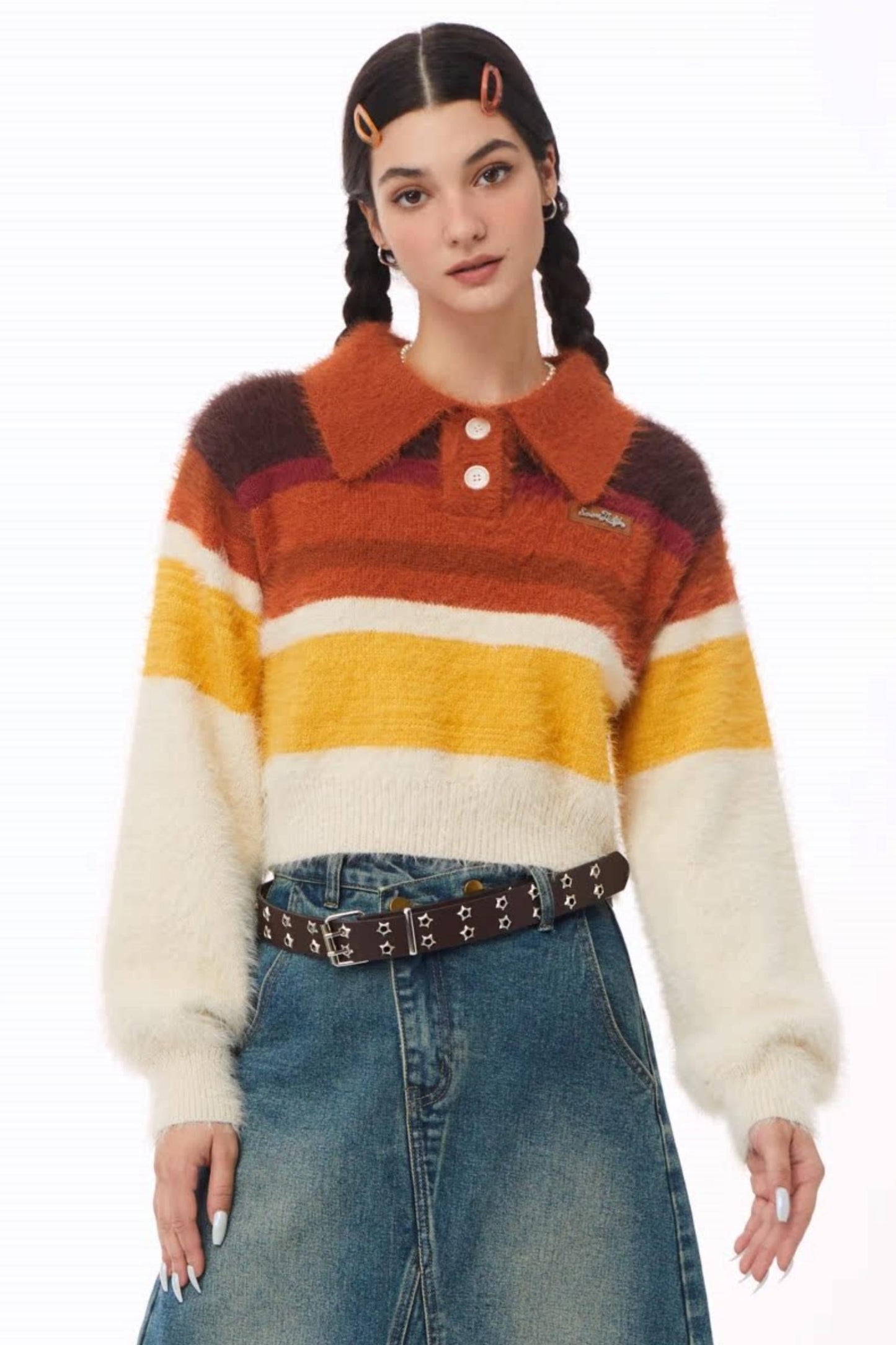 Lazy Retro Polo Neck Sweater