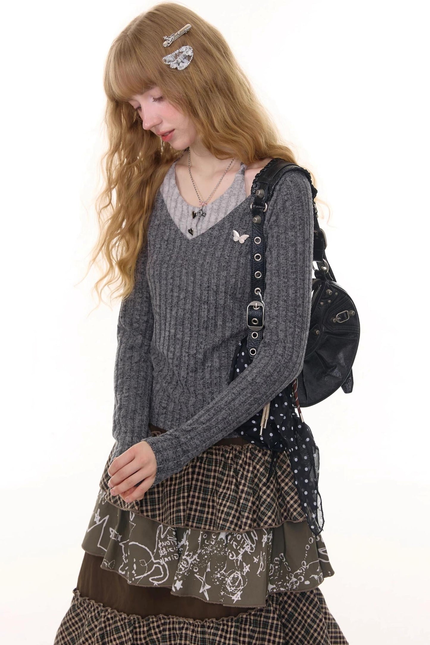 Autumn Slim Halterneck Knit Top