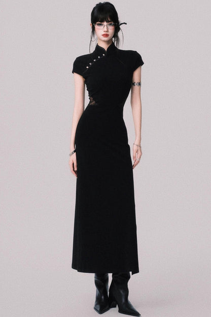 Retro Mermaid Lace Cheongsam Dress