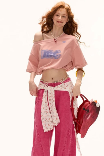 Casual Shoulder Cutout Tee