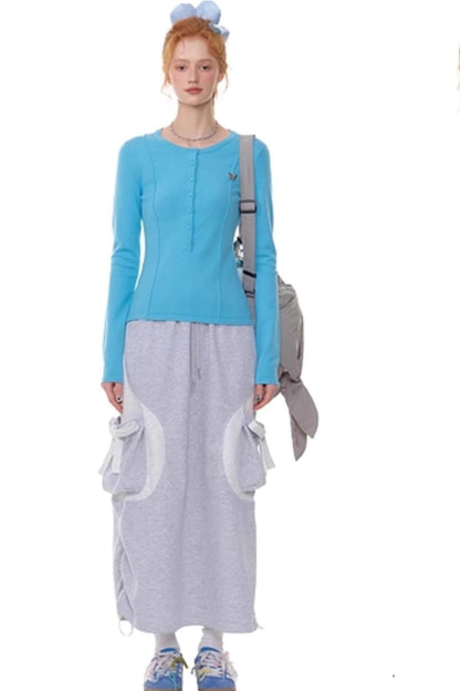 Autumn Design High Waist Skirt