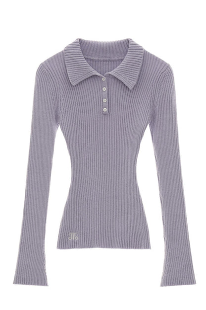 A Long Sleeve Polo Vest Top