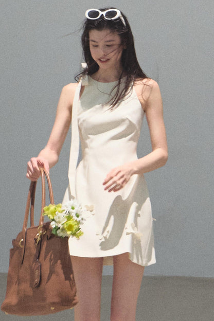 Summer Stars Floral Ribbon Racer Dress