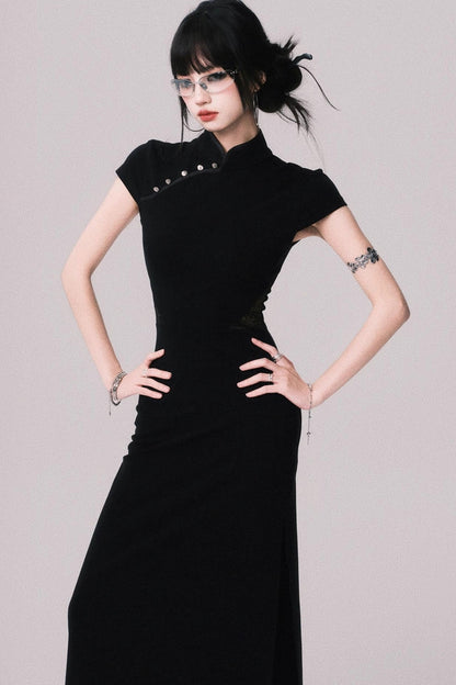 Retro Mermaid Lace Cheongsam Dress