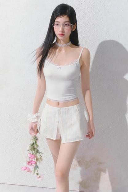 Sporty Strap Knit Top Set-Up