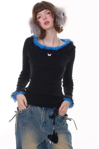 美式复古针织毛衣