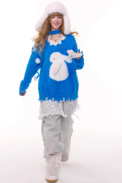 Gray Bow Wide-Leg Sweatpants