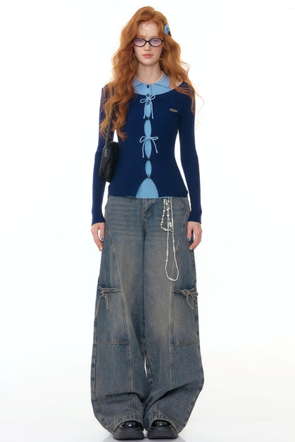 Denim Asymmetry Fit Pants
