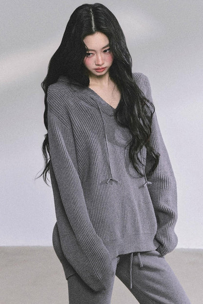 Lazy Style Knitted Suit Set-Up