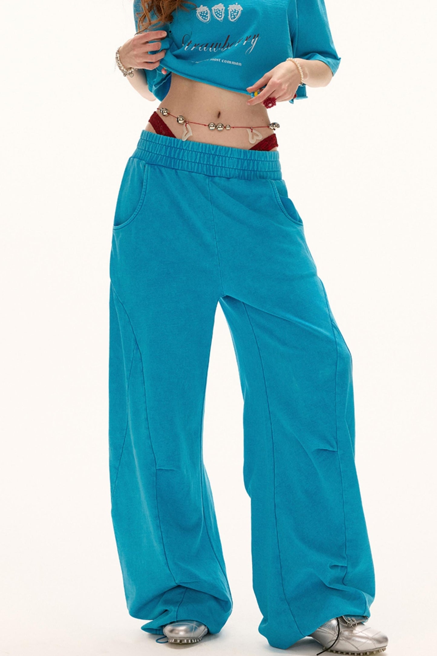 Luxe Loose-Leg Sports Pants
