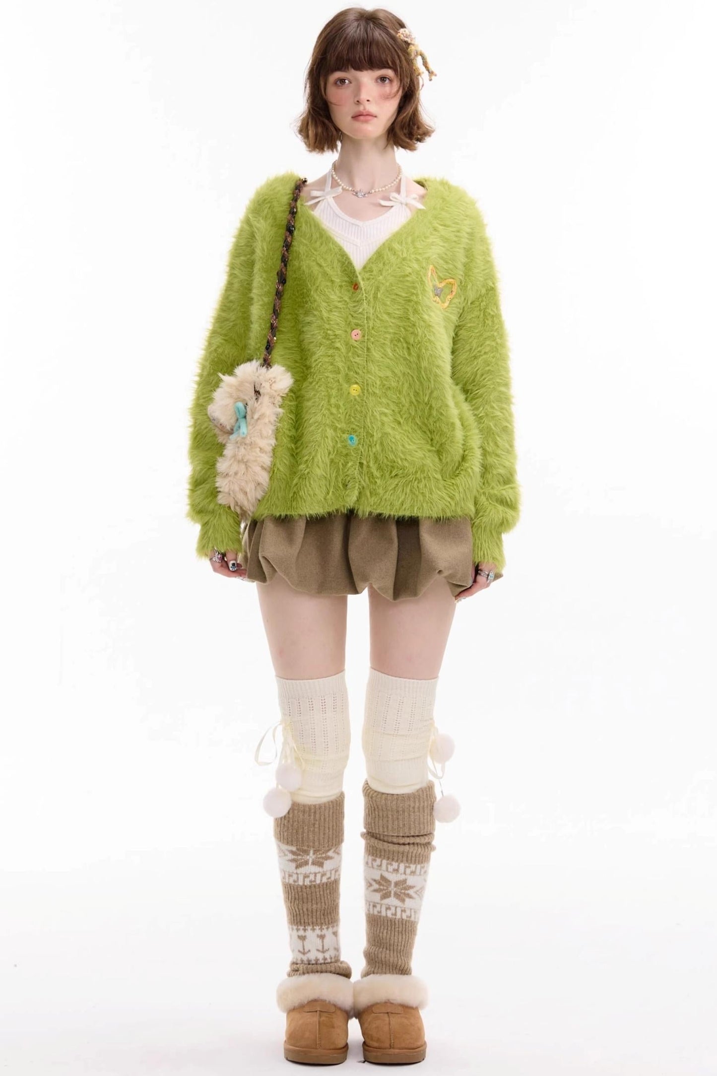 Autumn High Waisted Woolen A Line Skirt