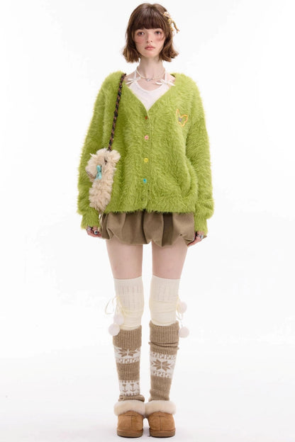 Autumn High Waisted Woolen A Line Skirt
