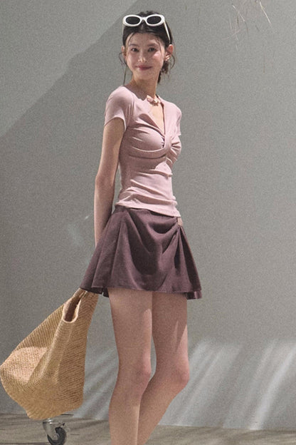 Cool Beaded V-Neck Tee