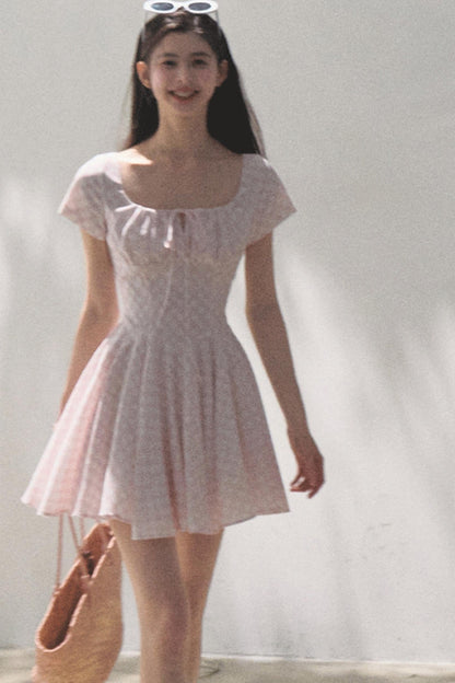 Sweet Bow Tie Mini Dress