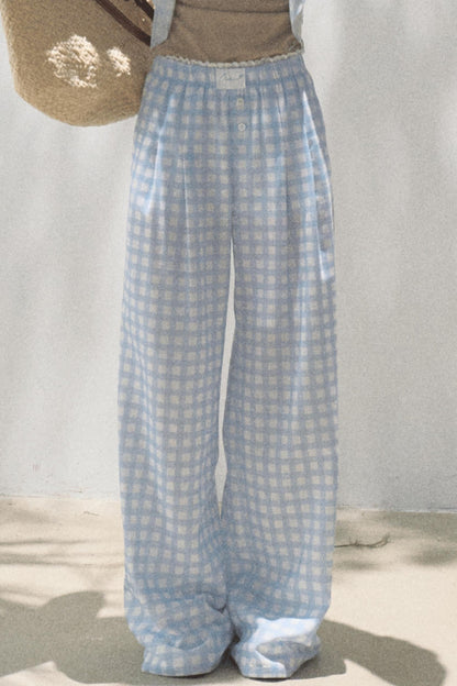 Wide-Leg Tencel Hemp Pants