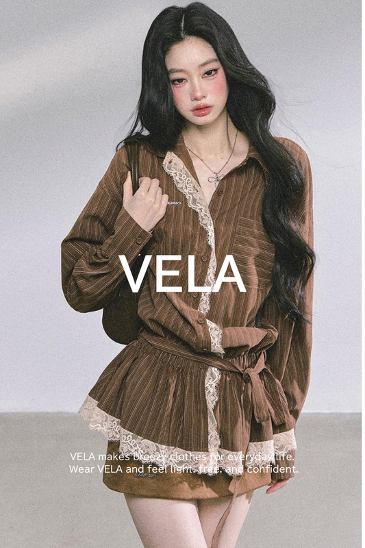 French Lace Stripe Shirt Set-Up