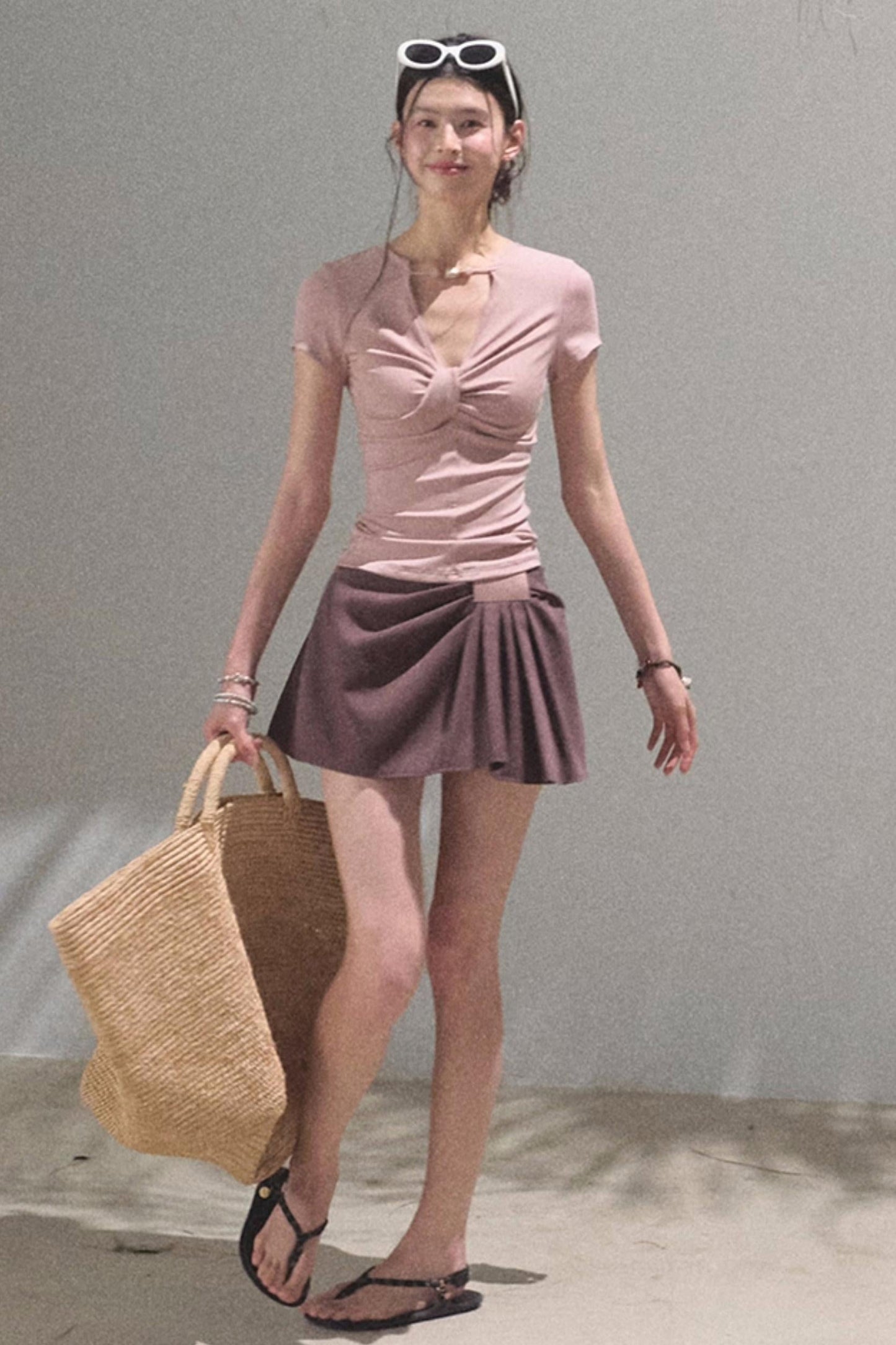 Cool Beaded V-Neck Tee