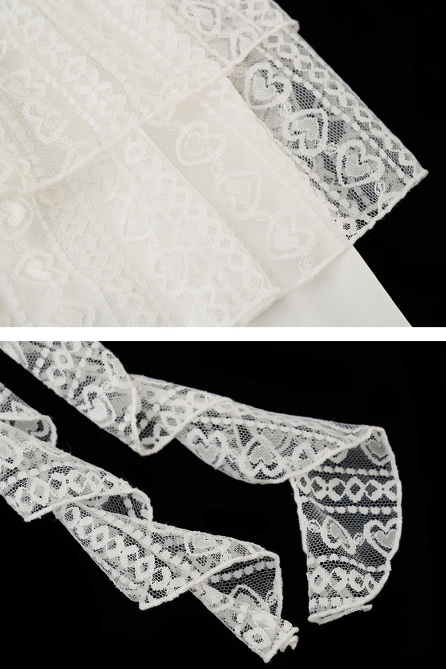 White Lace Layered Casual Shorts