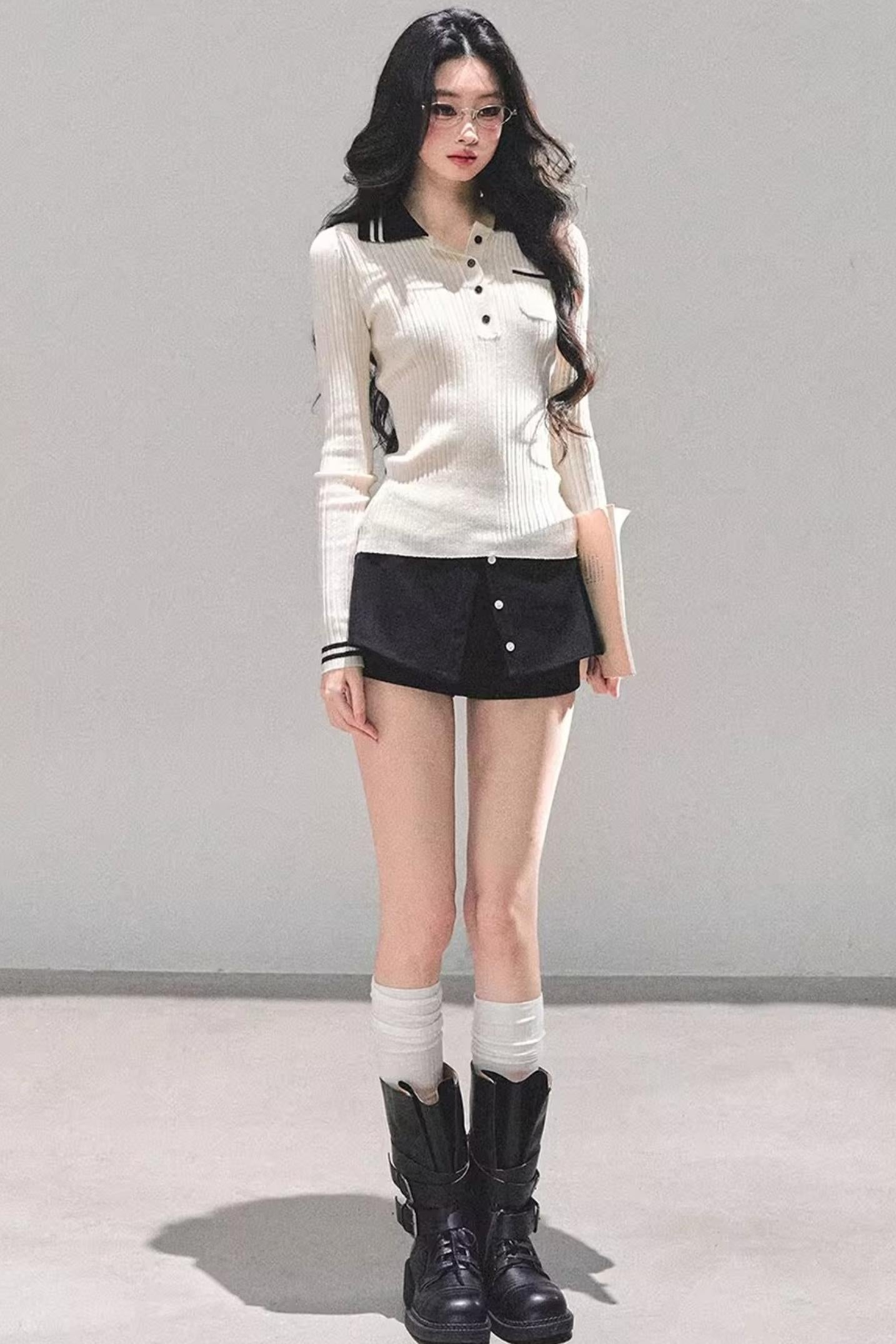 American Knit Polo Sweater