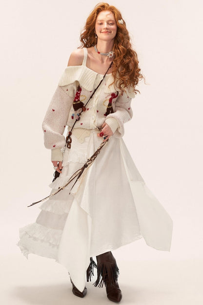 Micro-Sheer Long Skirt