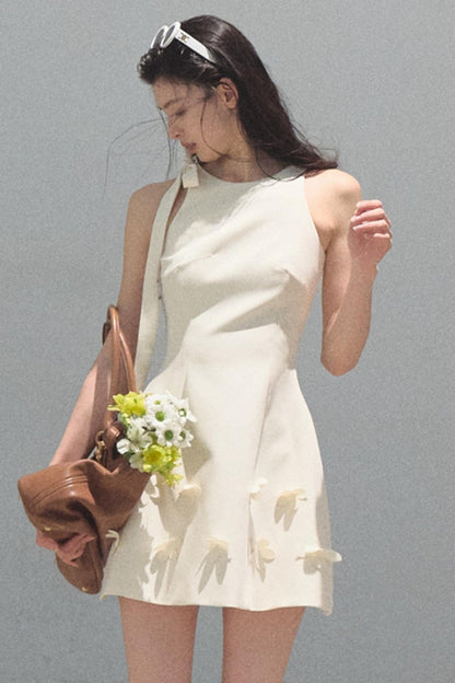 Summer Stars Floral Ribbon Racer Dress