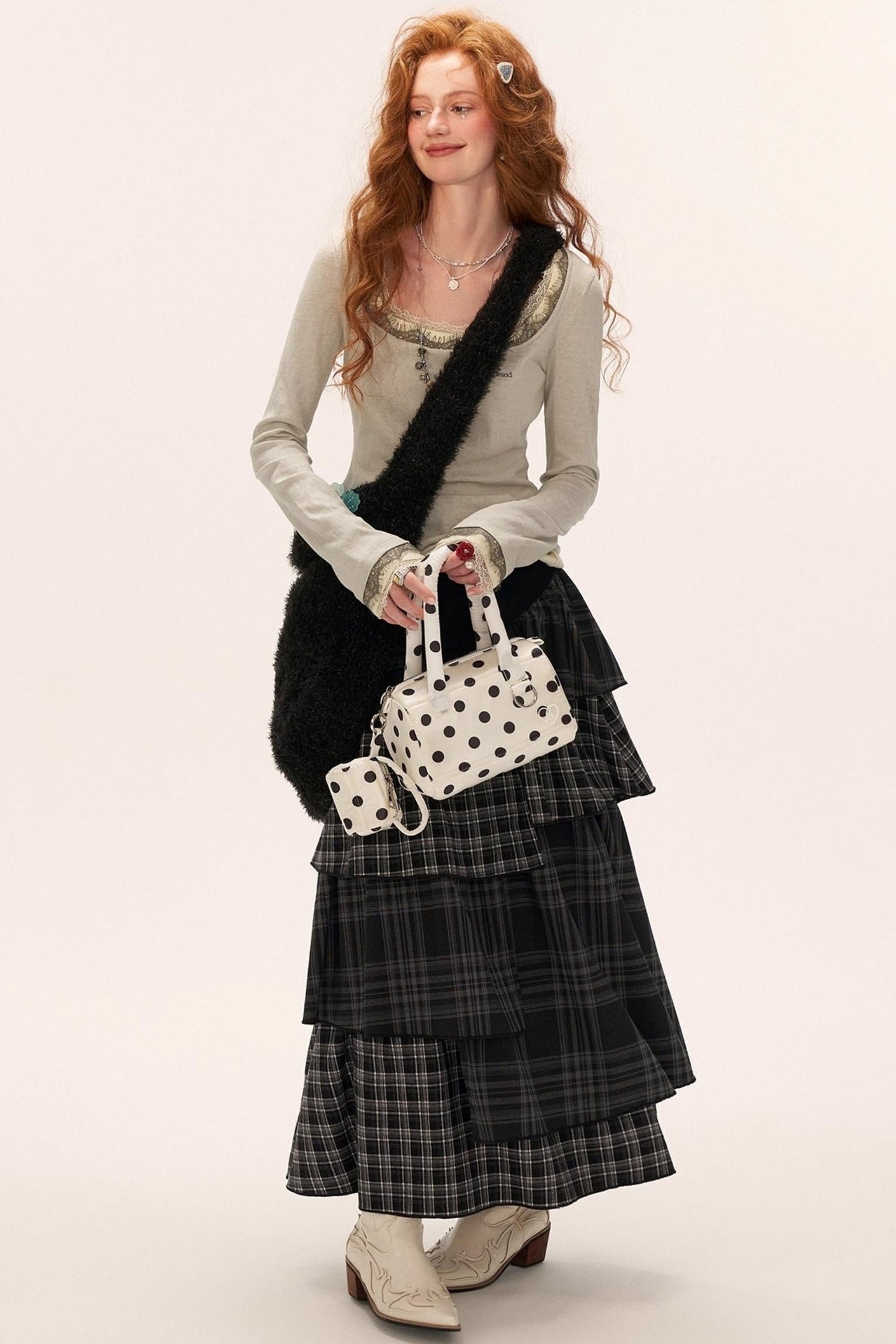 Lace Layered Long Sleeve T-Shirt