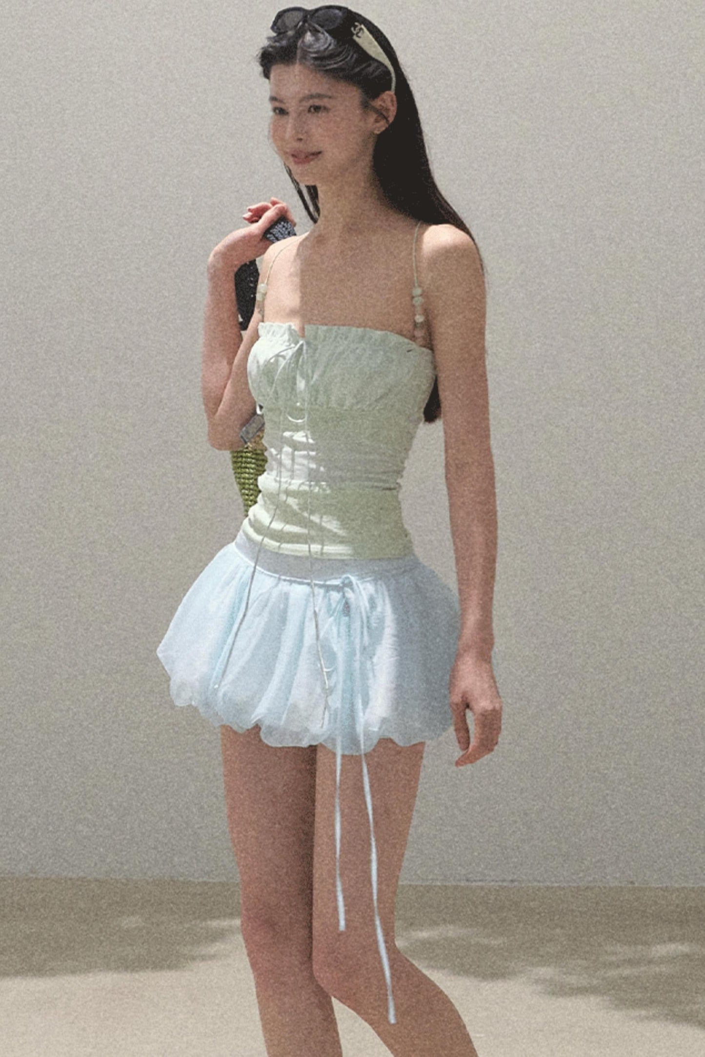 Floral Peplum Culottes Skirt Set