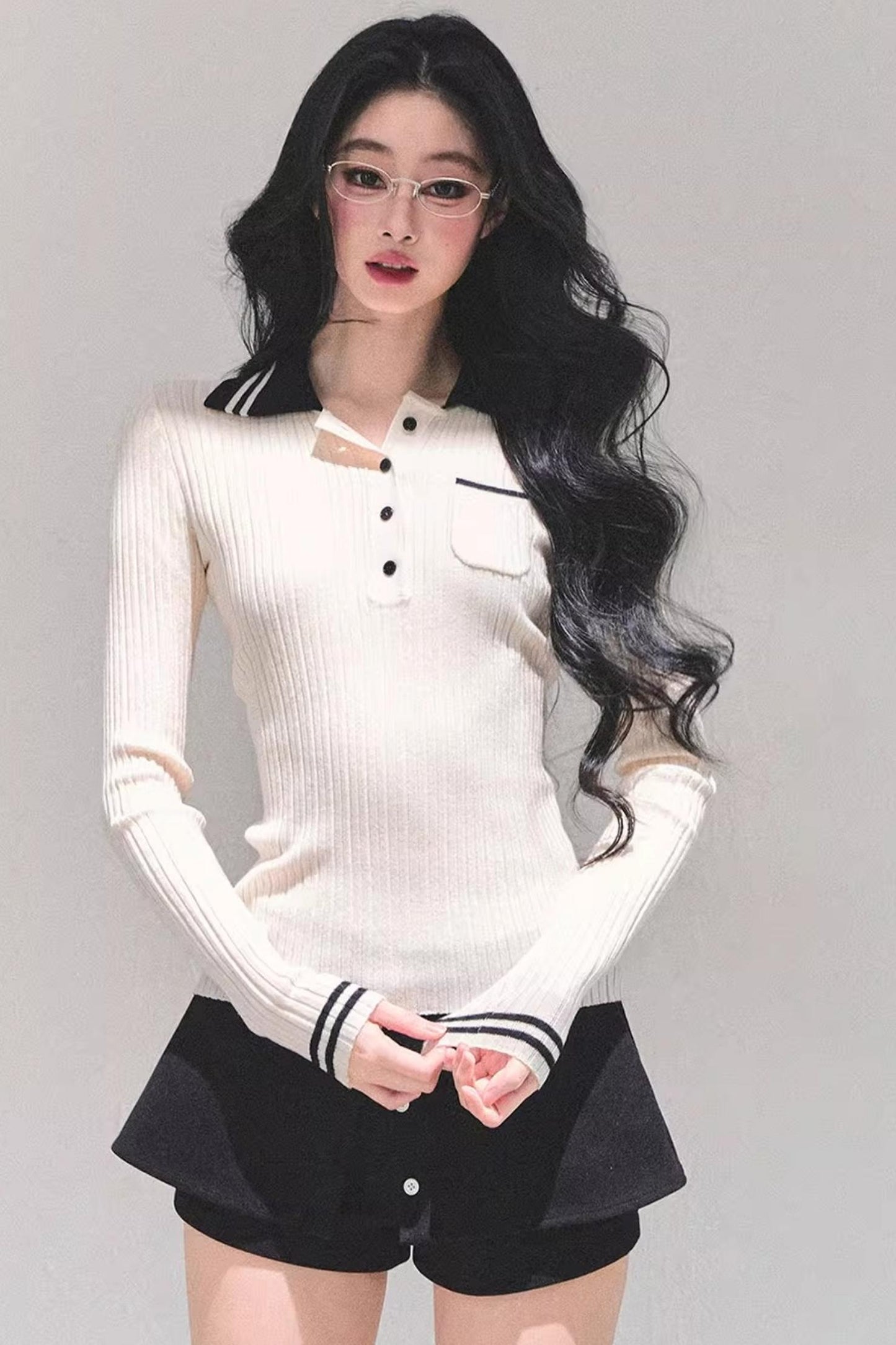 American Knit Polo Sweater