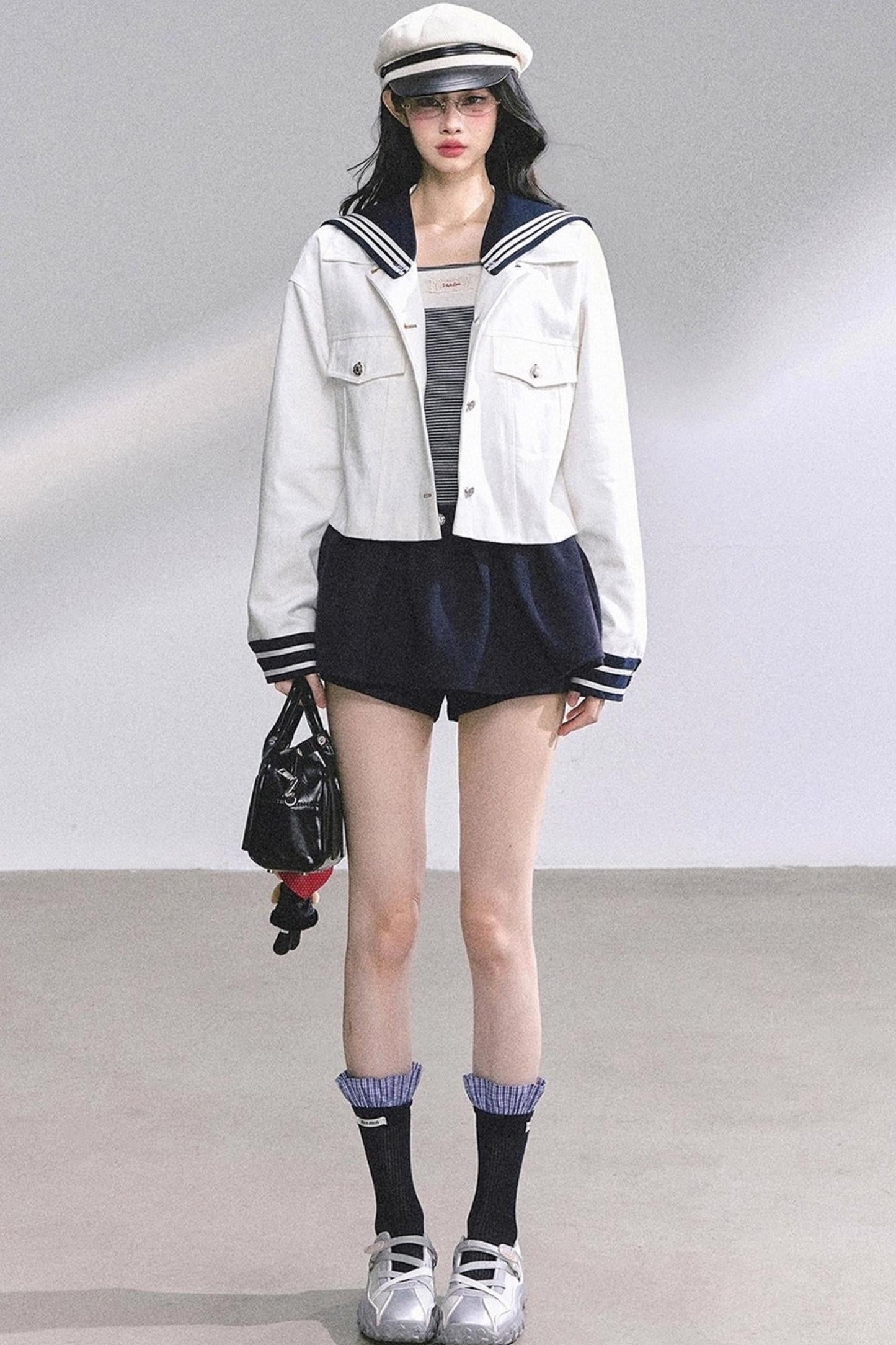 Luxury Denim Cargo Jacket